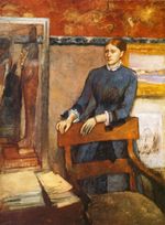 Helene Rouart in Her Father s Study 1886